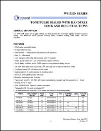 datasheet for W91320N by Winbond Electronics