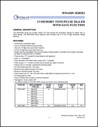 datasheet for W91432N by Winbond Electronics