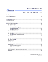 datasheet for W921E880A by Winbond Electronics