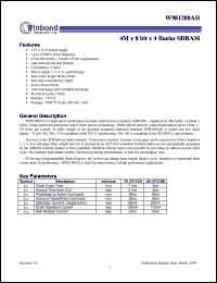 datasheet for W981208AH by Winbond Electronics