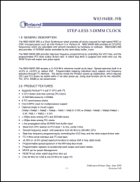 datasheet for W83194BR-39B by Winbond Electronics