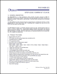 datasheet for W83194BR-KX by Winbond Electronics