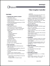 datasheet for W9970CF by Winbond Electronics