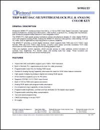 datasheet for W9951TF by Winbond Electronics