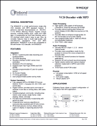 datasheet for W9923QF by Winbond Electronics