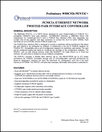 datasheet for W89C840f by Winbond Electronics