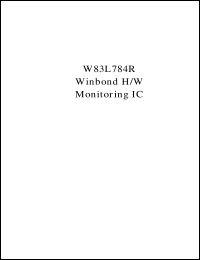 datasheet for W83L784R by Winbond Electronics