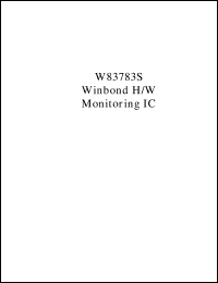 datasheet for W83783S by Winbond Electronics