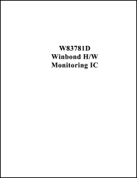 datasheet for W83781D by Winbond Electronics