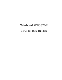 datasheet for W83626D by Winbond Electronics