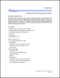 datasheet for W82C610 by Winbond Electronics