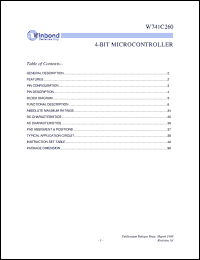 datasheet for W741C260 by Winbond Electronics