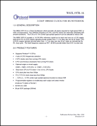 datasheet for W83L197R-16 by Winbond Electronics