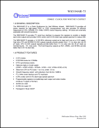 datasheet for W83194AR-73 by Winbond Electronics