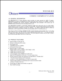 datasheet for W83194R-KX by Winbond Electronics