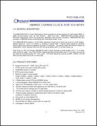 datasheet for W83194R-67B by Winbond Electronics