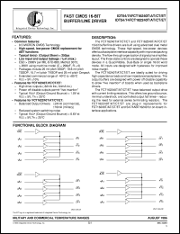 datasheet for IDT54FCT162240ETPFB by Integrated Device Technology, Inc.