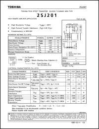 datasheet for 2SJ201 by Toshiba