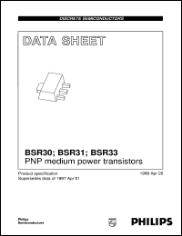 datasheet for BSR31 by Philips Semiconductors