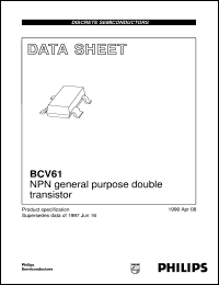 datasheet for BCV61A by Philips Semiconductors