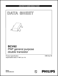 datasheet for BCV62A by Philips Semiconductors