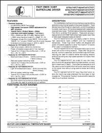 datasheet for IDT54FCT16244TEB by Integrated Device Technology, Inc.