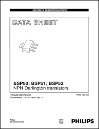 datasheet for BSP50 by Philips Semiconductors