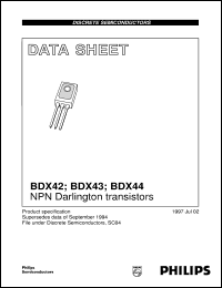 datasheet for BDX43 by Philips Semiconductors