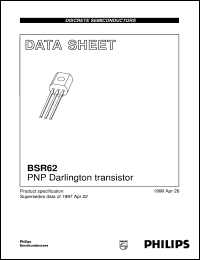 datasheet for BSR62 by Philips Semiconductors