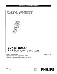 datasheet for BDX45 by Philips Semiconductors