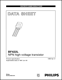 datasheet for BF422L by Philips Semiconductors