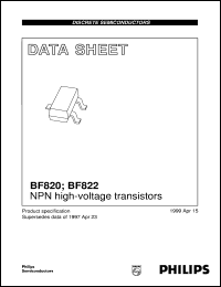 datasheet for BF822 by Philips Semiconductors