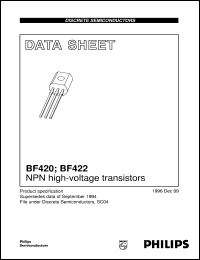 datasheet for BF420 by Philips Semiconductors