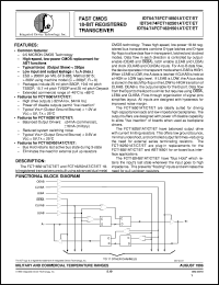 datasheet for IDT54FCT162H501ETEB by Integrated Device Technology, Inc.