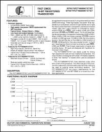 datasheet for IDT54FCT162500CTE by Integrated Device Technology, Inc.