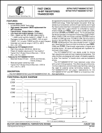 datasheet for IDT74FCT162500ATPF by Integrated Device Technology, Inc.