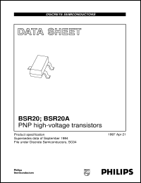 datasheet for BSR20 by Philips Semiconductors