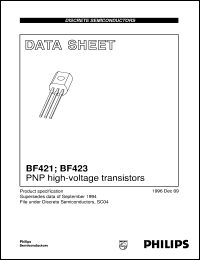 datasheet for BF421 by Philips Semiconductors