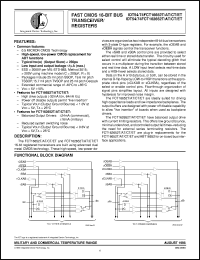 datasheet for IDT74FCT16652TPFB by Integrated Device Technology, Inc.