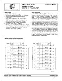 datasheet for IDT54FCT164245TE by Integrated Device Technology, Inc.