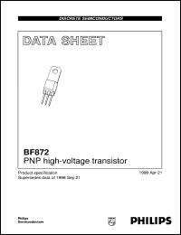 datasheet for BF872 by Philips Semiconductors