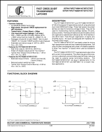 datasheet for IDT54FCT162841BTE by Integrated Device Technology, Inc.