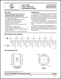 datasheet for IDT54FCT273CEB by Integrated Device Technology, Inc.