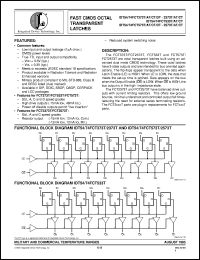 datasheet for IDT54FCT2573DTQB by Integrated Device Technology, Inc.