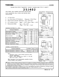 datasheet for 2SJ402 by Toshiba