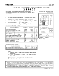 datasheet for 2SJ407 by Toshiba