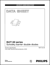 datasheet for BAT140C by Philips Semiconductors