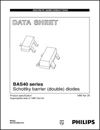datasheet for BAS40-07 by Philips Semiconductors