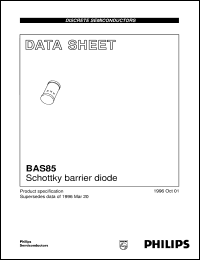 datasheet for BAS85 by Philips Semiconductors