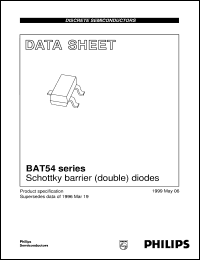 datasheet for BAT54 by Philips Semiconductors